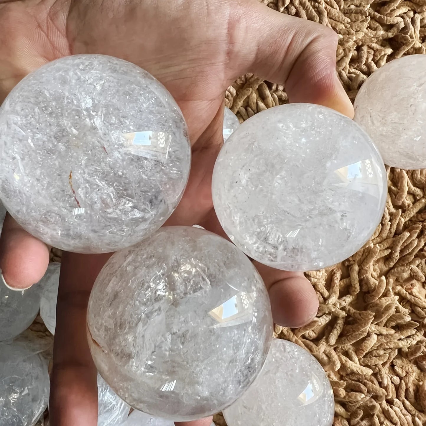 Large Elegant Clear Quartz Crystal Sphere Polished Ball For Home Decor Gift