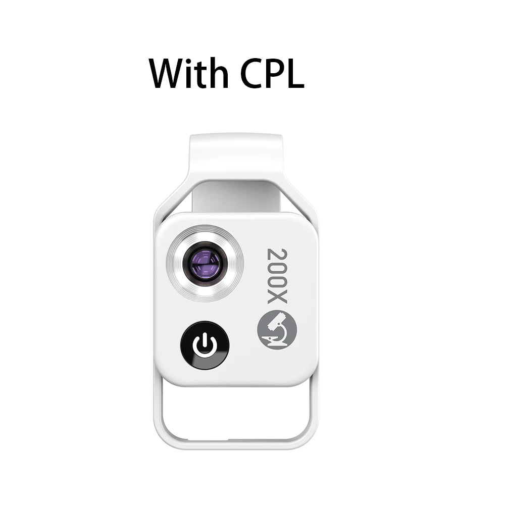 APEXEL 200X Magnification Microscope lens with CPL LED Light Micro Pocket Nano Micro Lenses for iPhone Samsung  all smartphones