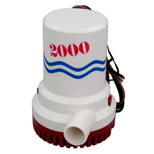 Non Automatic 2000 GPH Submersible Bilge Pump 12V Heavy Duty for Boats