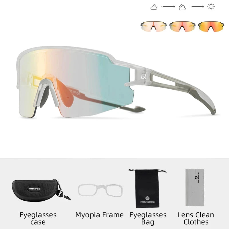 RockBros Cycling Glasses Photochromic Polarized UV400 Eyewear