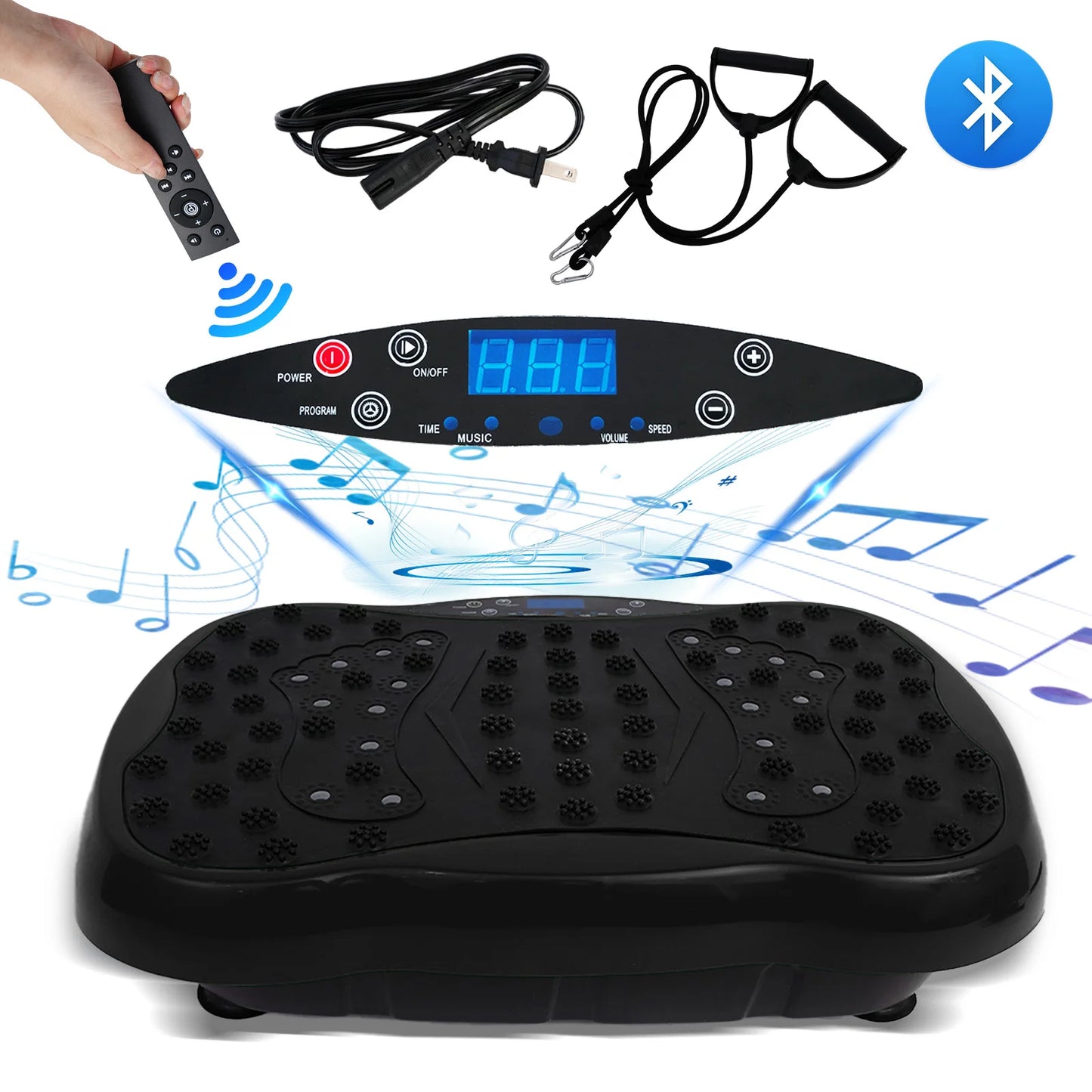Full Body Vibration Plate Exercise Machine For Home Gym Weight Loss With Bands