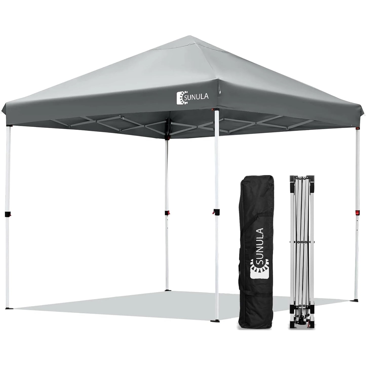 10x10 Pop Up Canopy Tent Instant Gazebo Portable Outdoor Shelter Easy Setup Gray