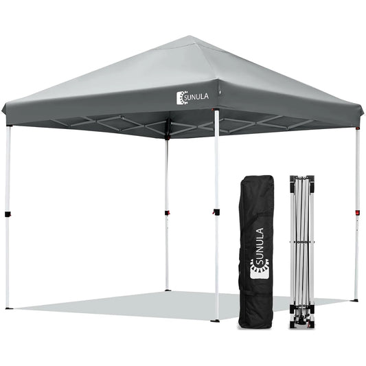 10x10 Pop Up Canopy Tent Instant Gazebo Portable Outdoor Shelter Easy Setup Gray