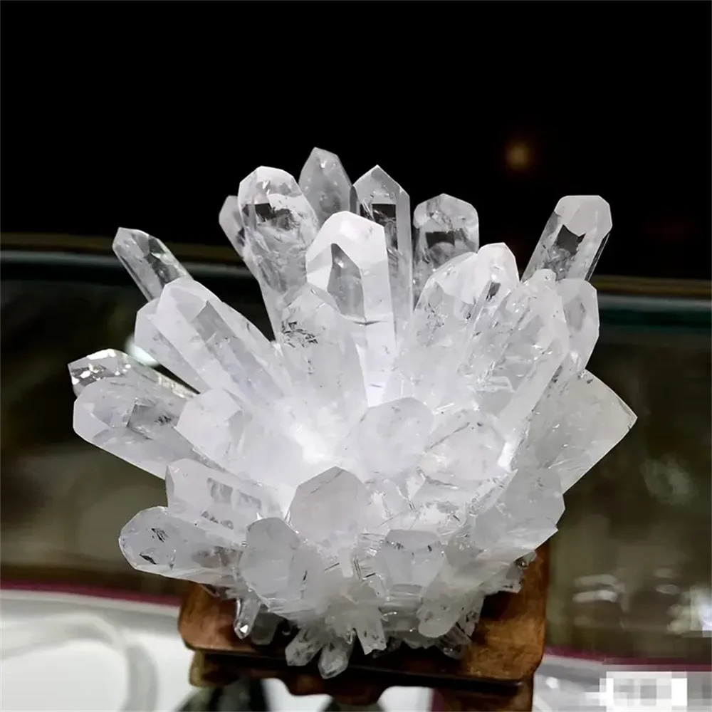 Artificial Crystal Stone Cluster Ornament Clear Quartz