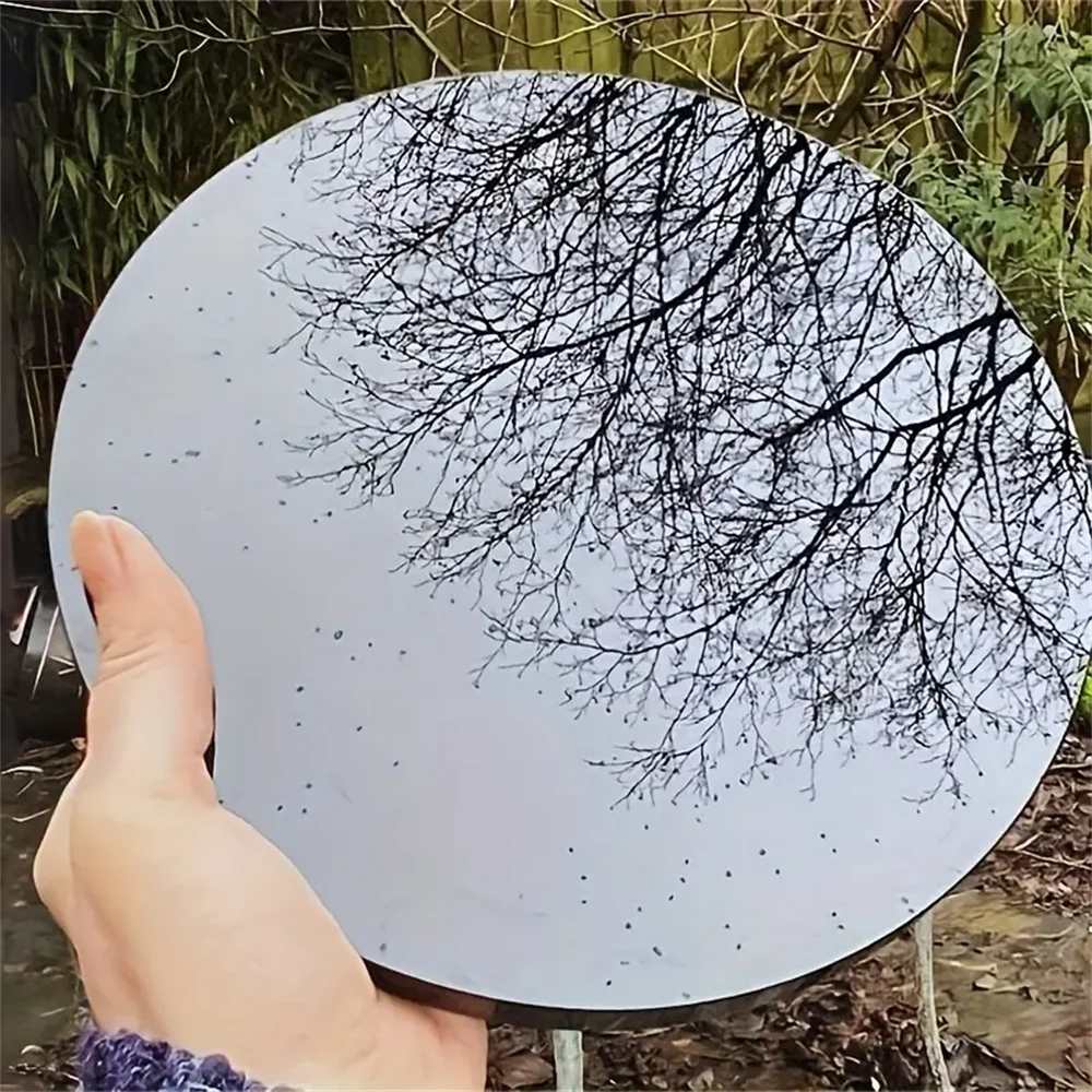Natural Obsidian Round Mirrors Polished Black Crystal Decor