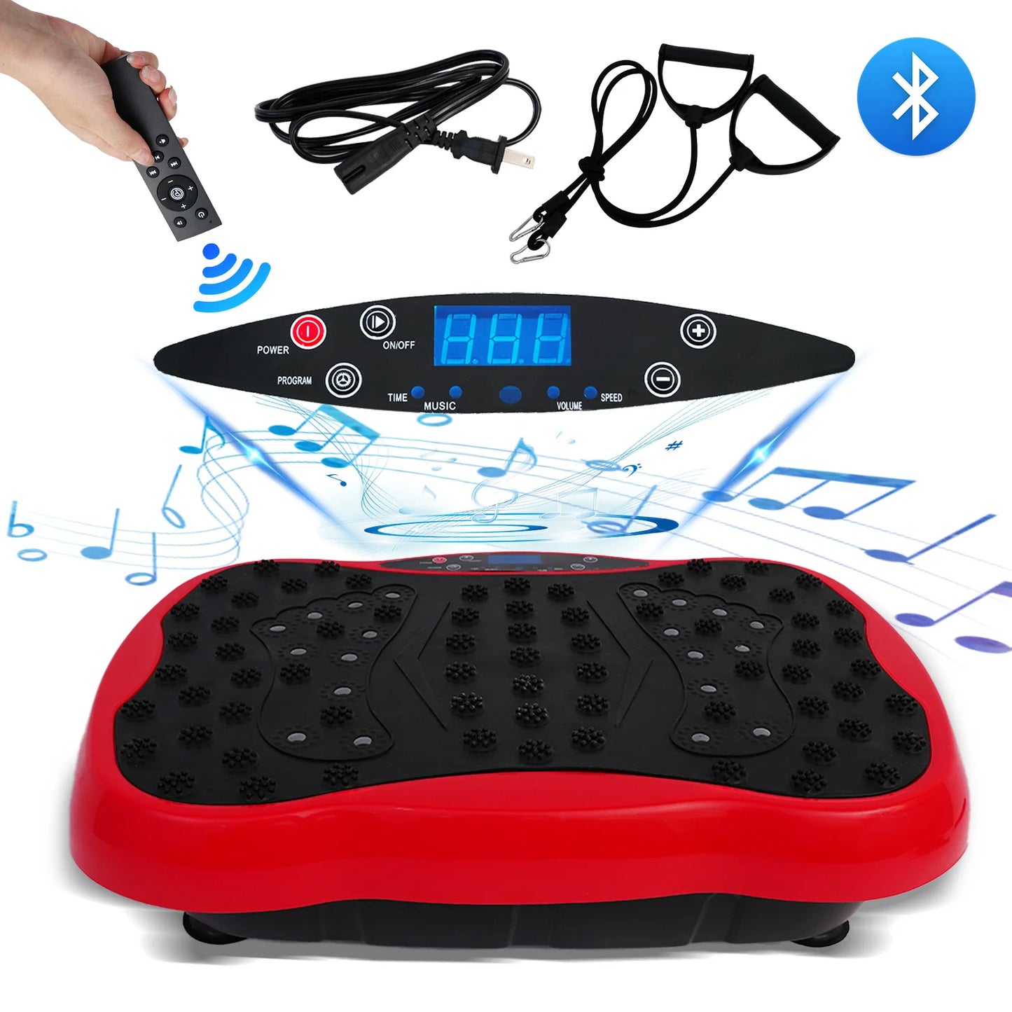 Full Body Vibration Plate Exercise Machine For Home Gym Weight Loss With Bands