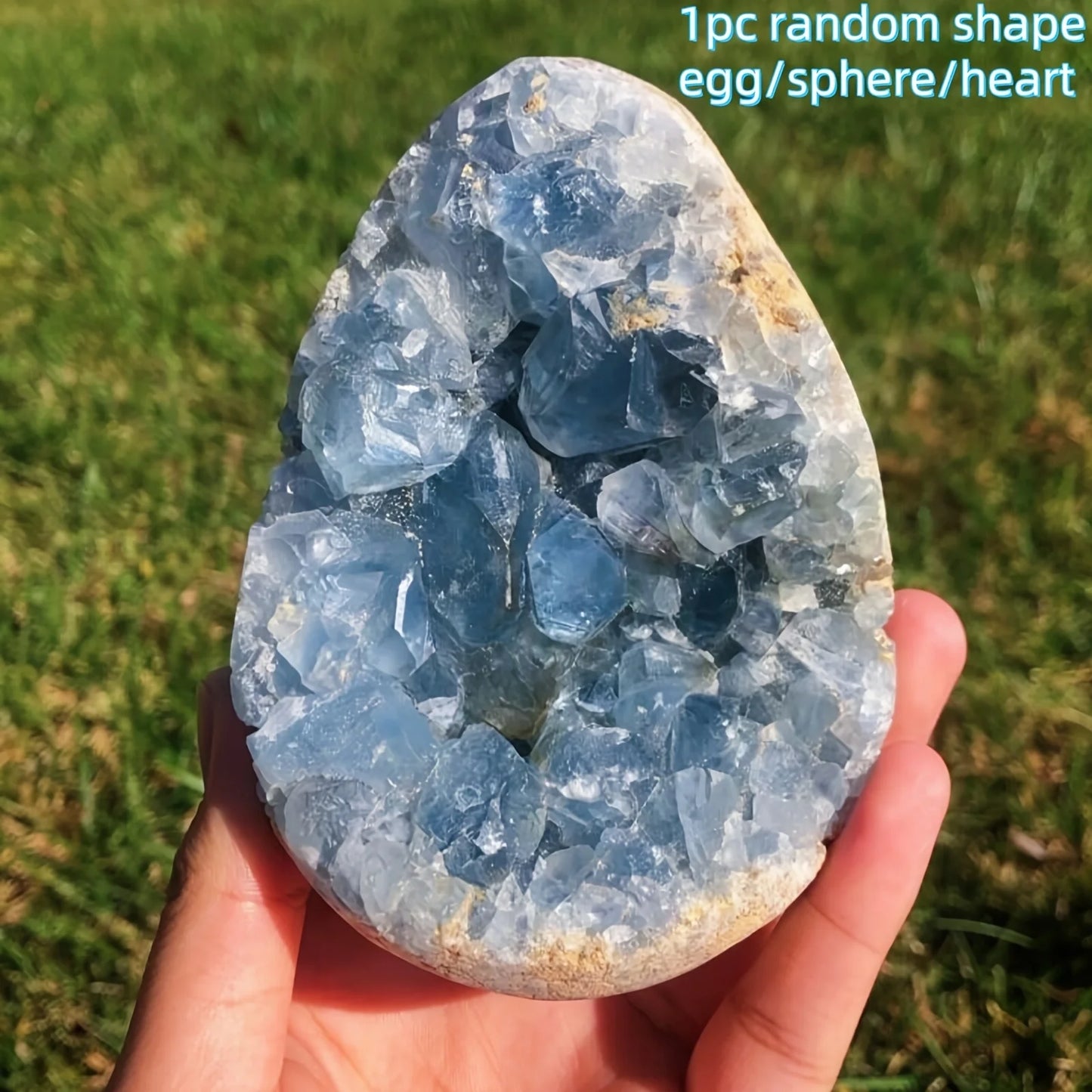 CrystalHola Celestite Geode Cluster Healing Crystals Natural Stone