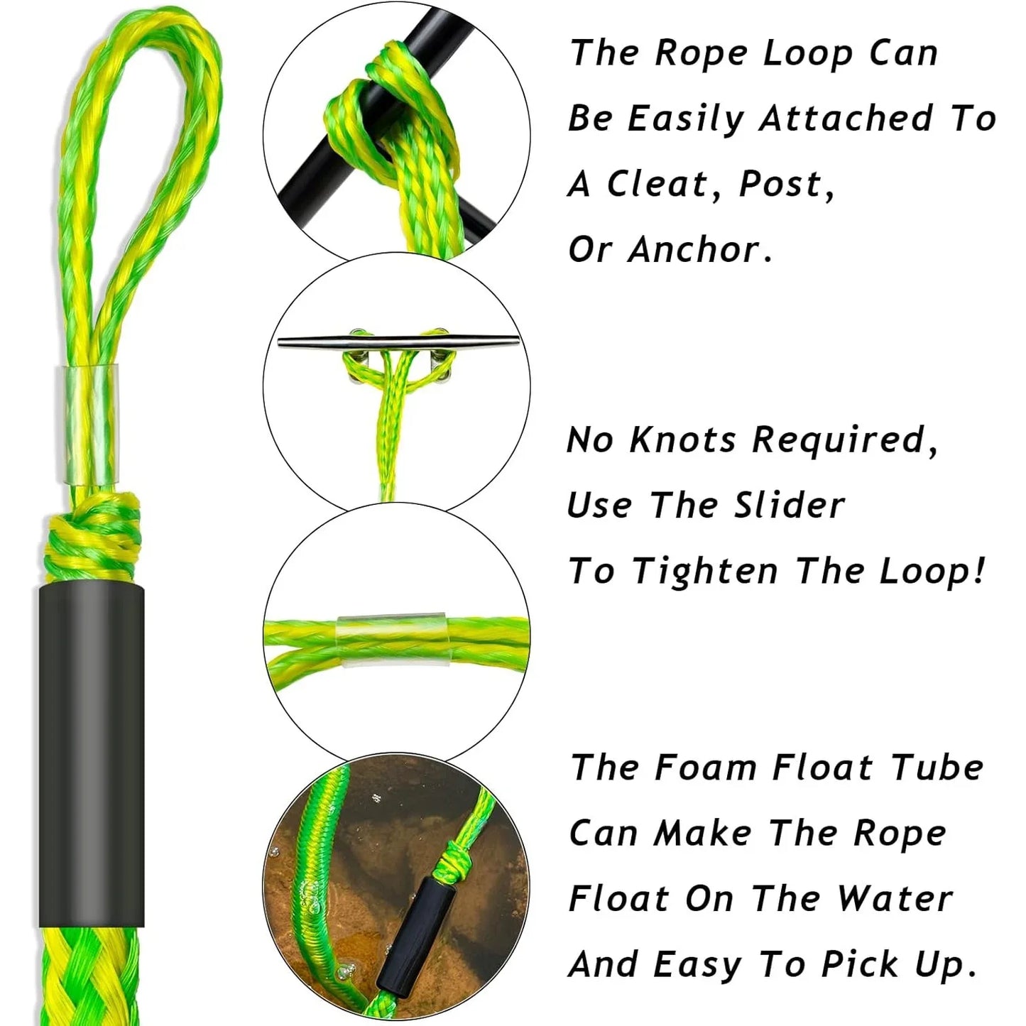 Bungee Dock Line Mooring Rope For Kayaks Jet Skis Boats And Watercraft