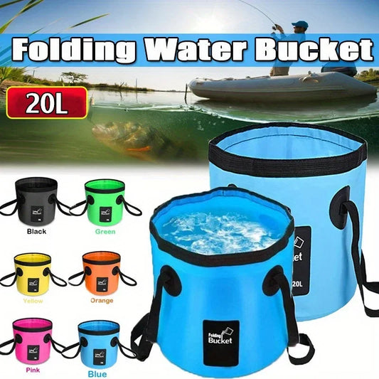 Portable Foldable Water Bucket 12L 20L For Camping Hiking Travel Fishing