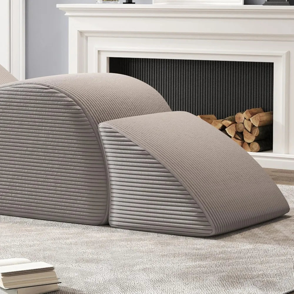 Ergonomic Yoga Chair with Lumbar Pillow and Ottoman for Home Relaxation