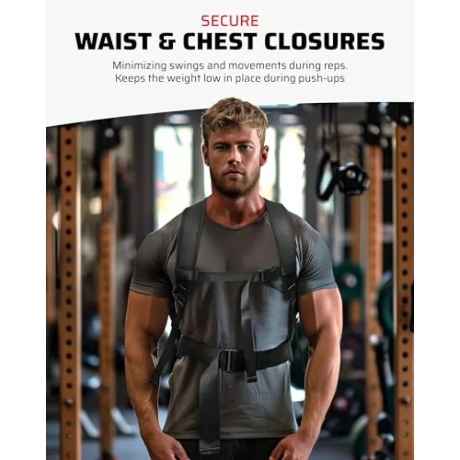 Weighted Gym Backpack Plate Carrier For Pushups Squats Calf Raises 17.5 Diameter