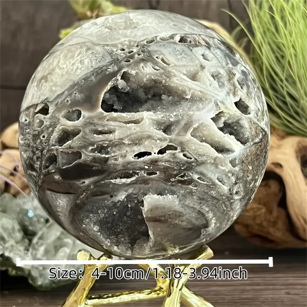 Rare Calcite Crystal Cave Ball Bohemian Home Office Decor