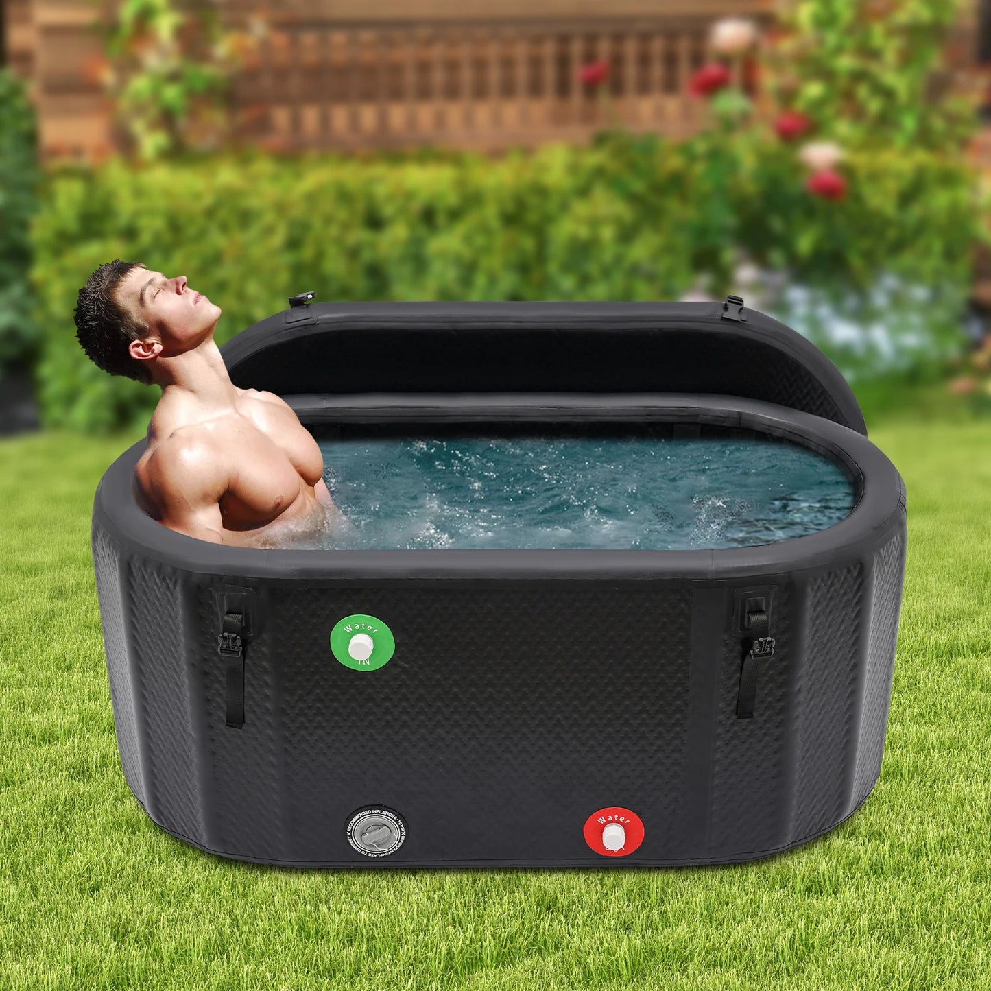 Inflatable Ice Bath Tub with Pump for Athletes and Competitions - PVC 370L
