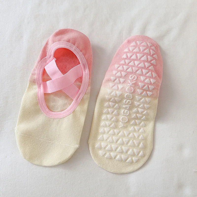 Women Yoga Gradient Silicone Non Slip No Show Pilates Grip Socks