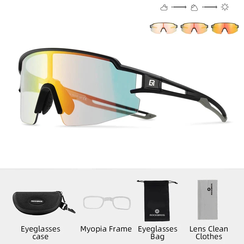 RockBros Cycling Glasses Photochromic Polarized UV400 Eyewear