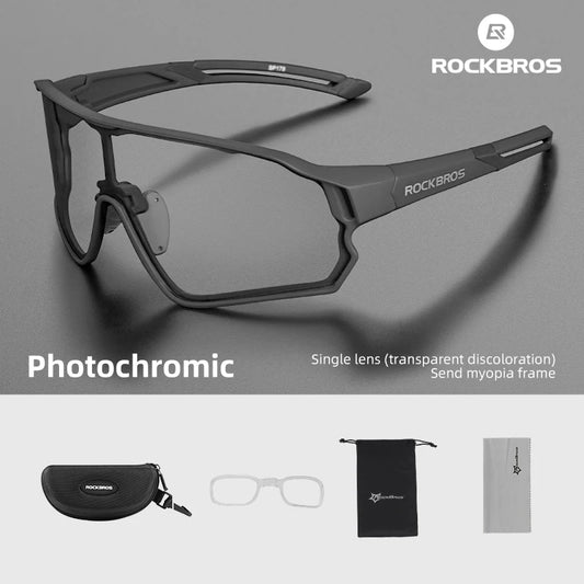 Rockbros Photochromic Cycling Glasses UV400 Protection Ultra Light Eyewear