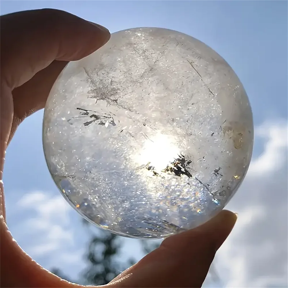 White Calcite Crystal Ball Healing Gemstone For Home Decor