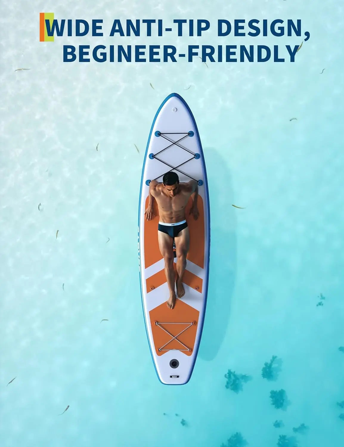 Inflatable Stand Up Paddle Board Ten Point Six Foot With Non Slip EVA Deck