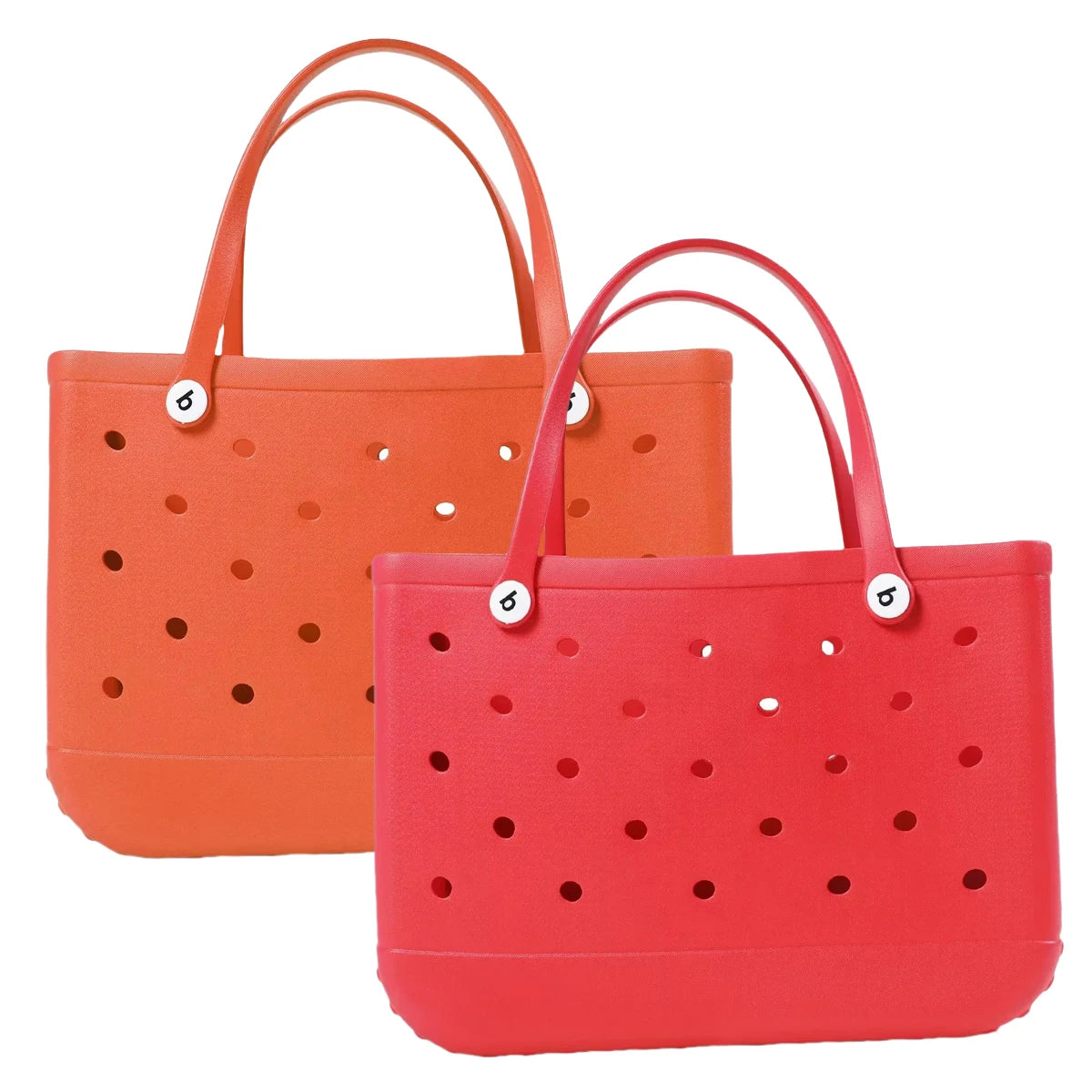 XL Waterproof Beach Bag for Women EVA Rubber Tote Storage Basket Travel Handbag