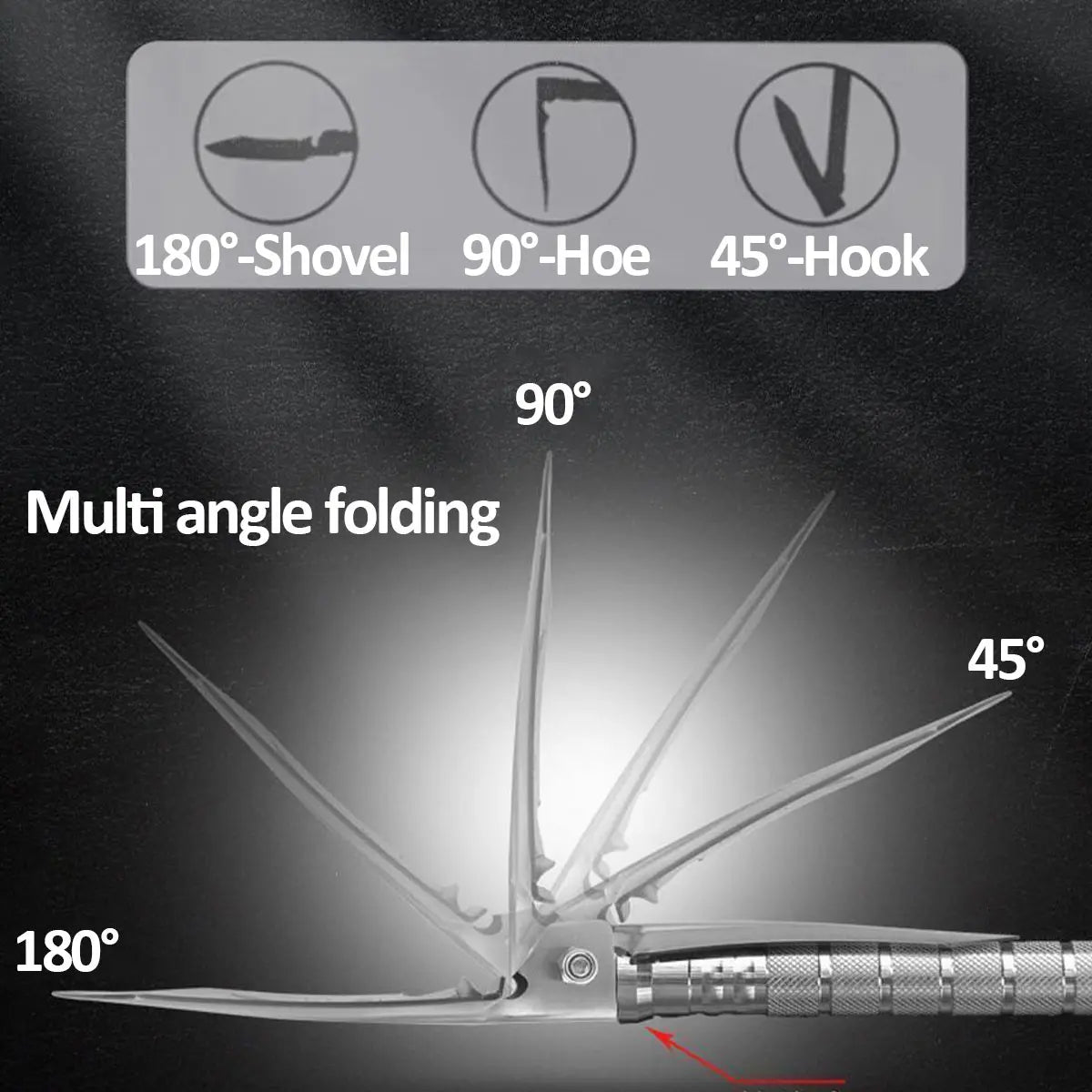 Detachable Foldable Military Shovel For Outdoor Survival And Camping Gear