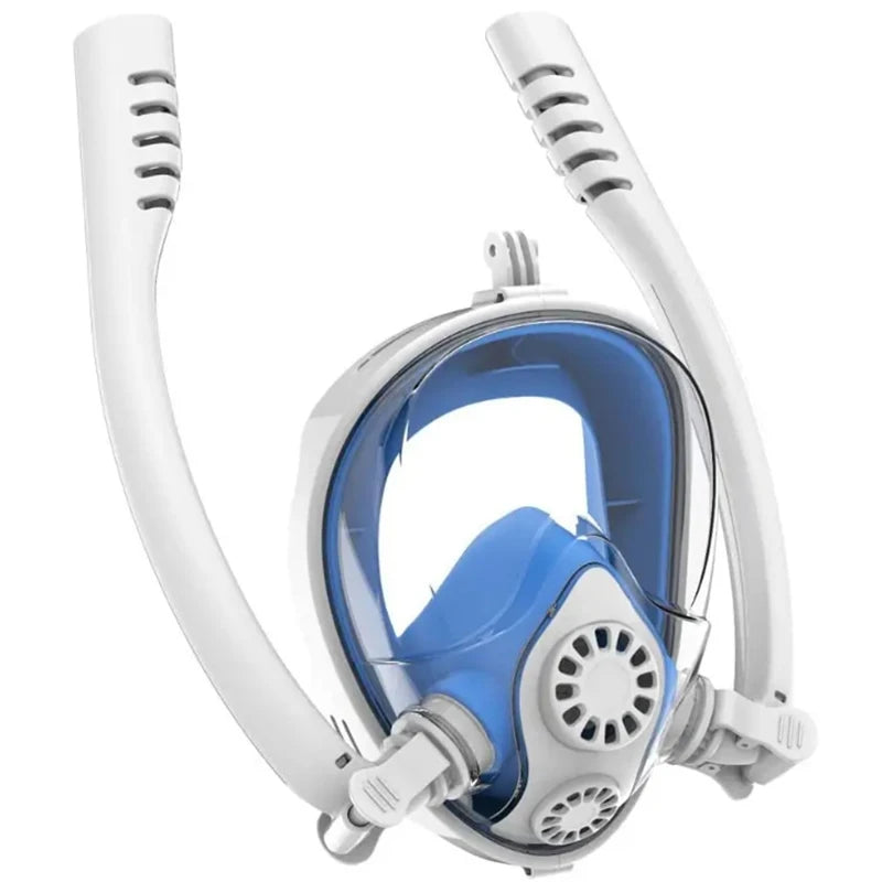 Professional Adults 180° Full Face Snorkel Mask Wide-Eye Panoramic Vision Advanced Anti-Fog Leak-Proof Underwater Adventures