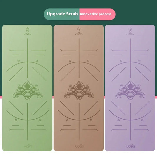 2025 Women's Home Fitness Yoga Mat 5mm Natural Rubber Non-Slip Durable Design
