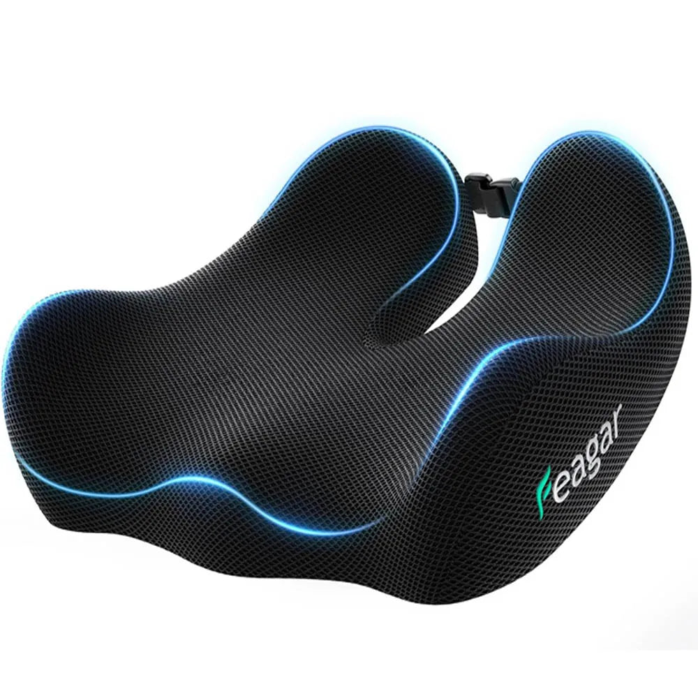 Ergonomic Memory Foam Seat Cushion for Tailbone Pain Relief in Office and Car