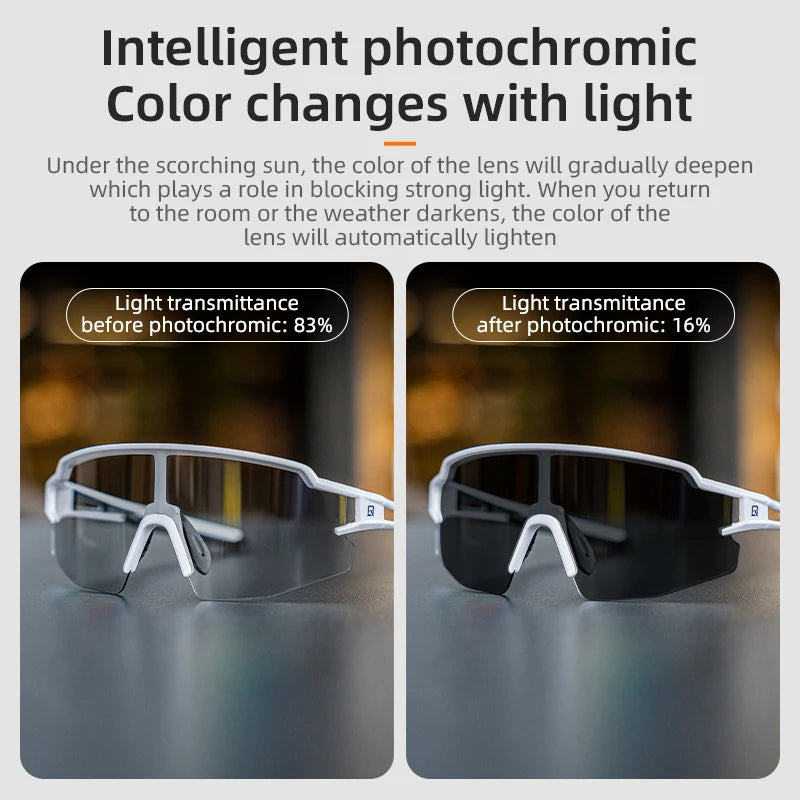 RockBros Cycling Glasses Photochromic Polarized UV400 Eyewear