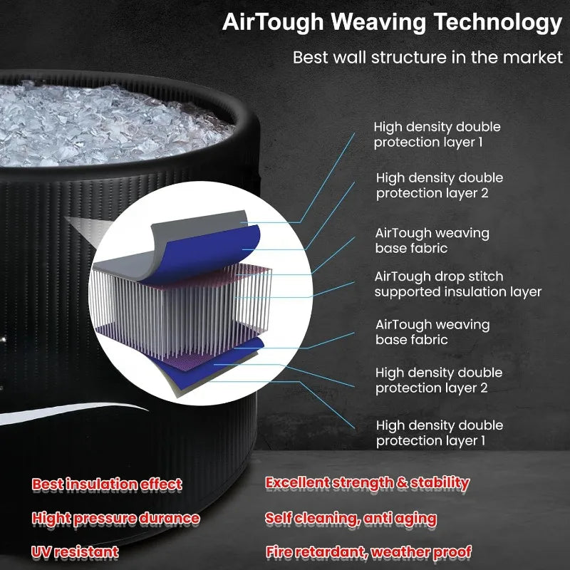 Cold Plunge Pro Water Chiller Ice Bath Tub for Athletes with AirTough Structure