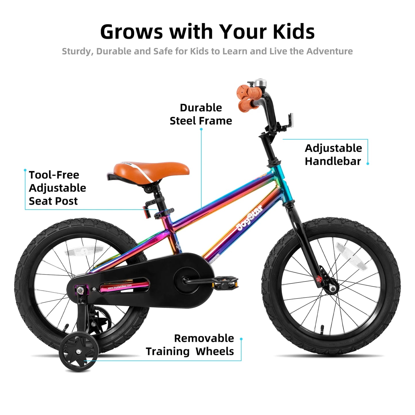 Joystar Kids BMX Bike 12 14 16 18 Inch With Training Wheels