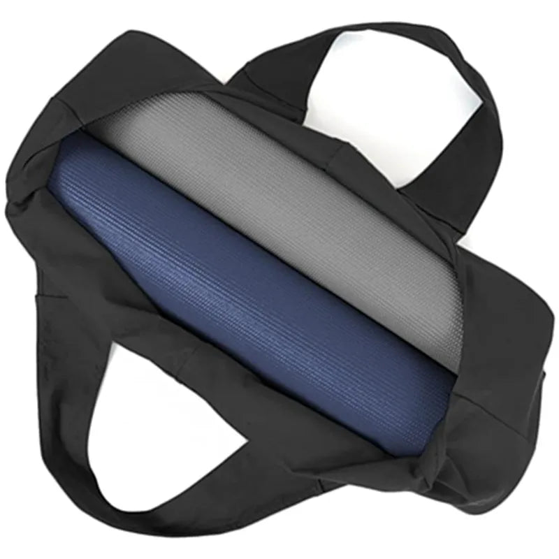 Multi Color Canvas Oversized Yoga Mat Bag Tote with Side Pocket