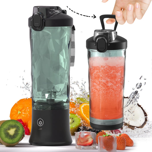 Portable Electric Blender 600ML USB Rechargeable Smoothie Maker and Juicer