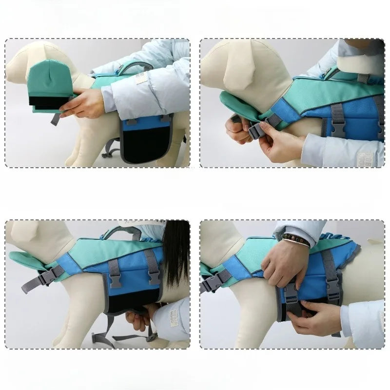 Dog Summer Swim Life Jacket Safety Vest For Pool Surfing Drifting Dogs