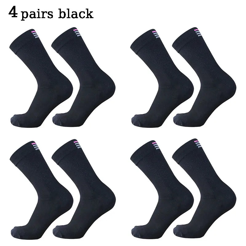 4 pairs  2-color RA men women  mid length cycling socks suitable for racing sports cycling highways bicycles