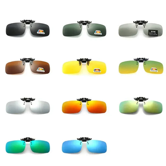 Polarized Sunglasses Clip On Driving Night Vision UV400 Outdoor Shades