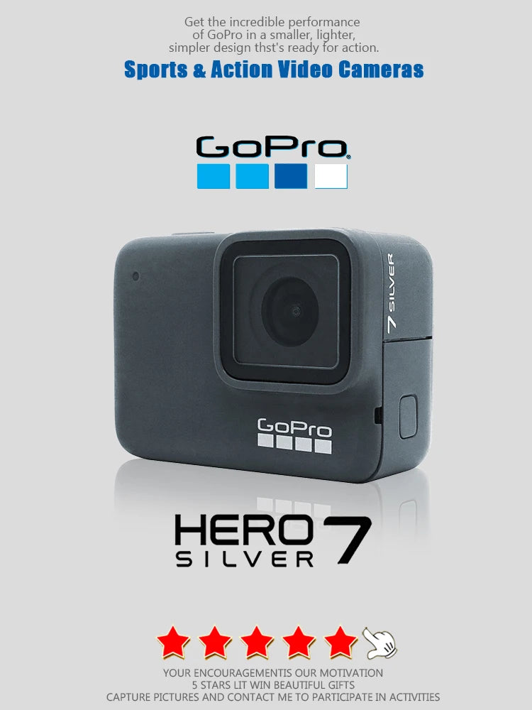GoPro Hero 7 Silver 4K30 Vertical Action Camera With Stabilization And WiFi