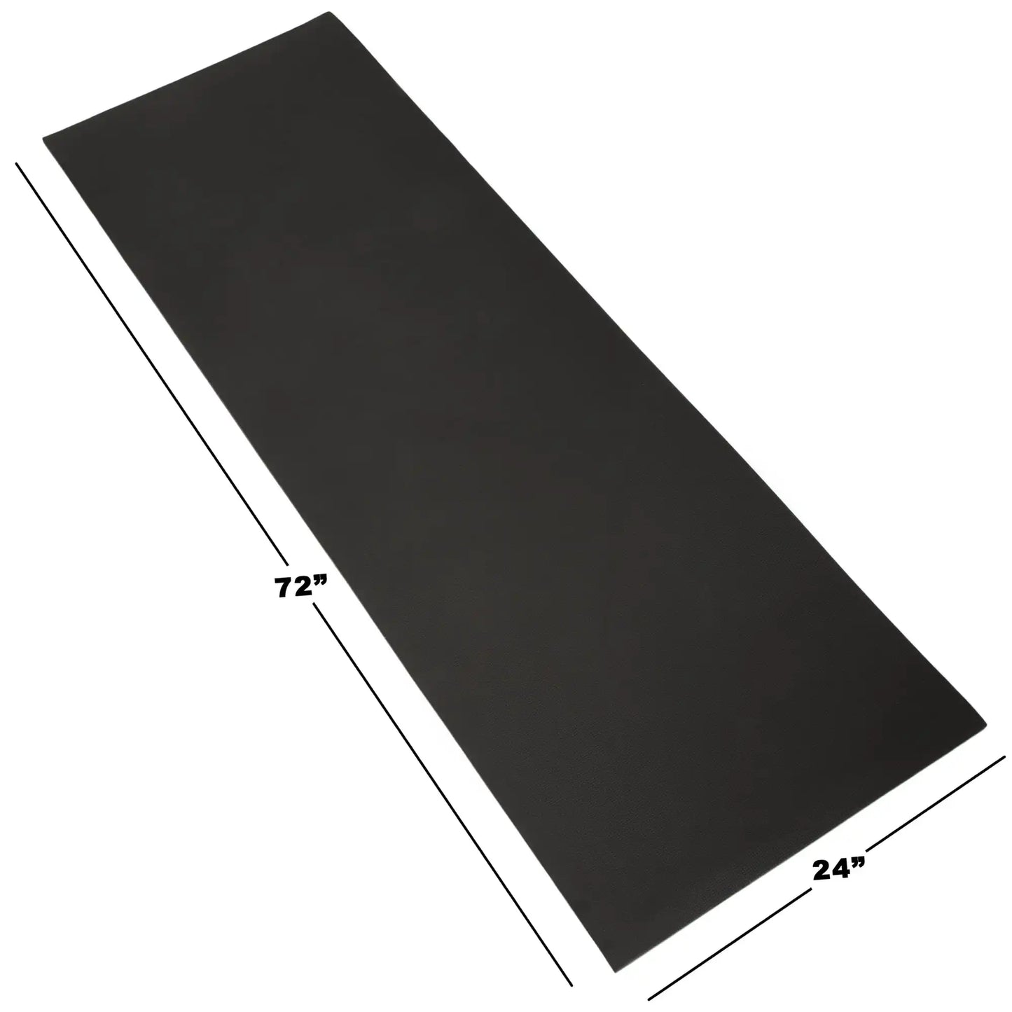 Extra Thick Non Slip Foam Yoga Mat With Carry Strap 72 X 24 Black