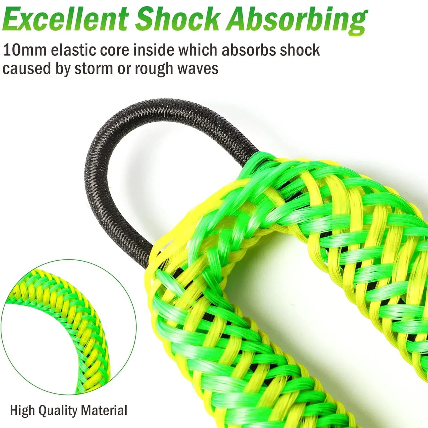 Bungee Dock Line Mooring Rope For Kayaks Jet Skis Boats And Watercraft