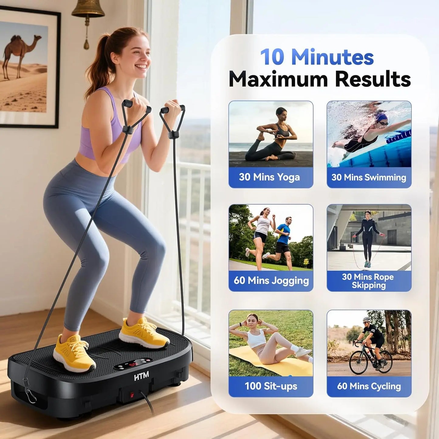 Vibration Plate Fitness Multi-Function Trainer with 120 Levels