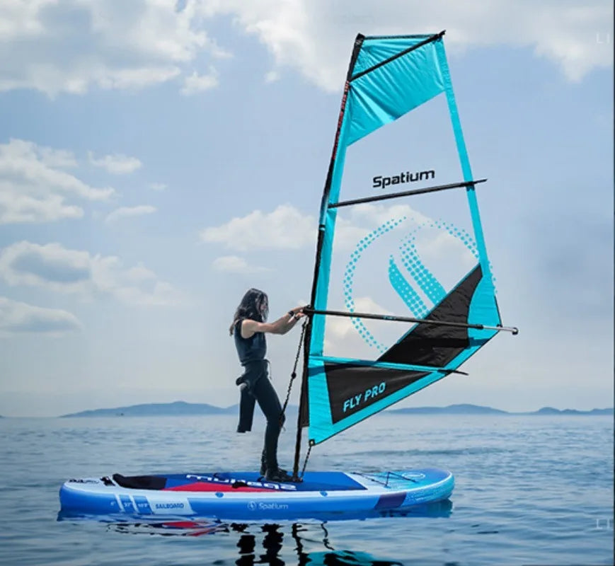 2 in 1 Windsurf Sail and SUP Board Inflatable Surfboard Sailing Kit