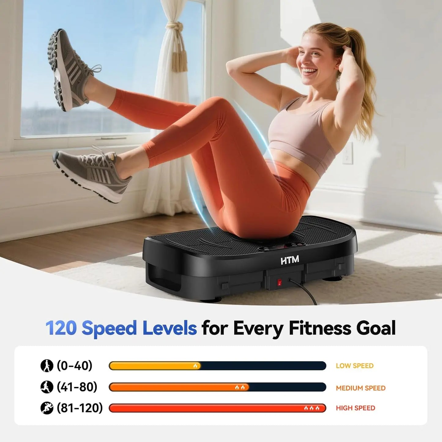 Vibration Plate Fitness Multi-Function Trainer with 120 Levels