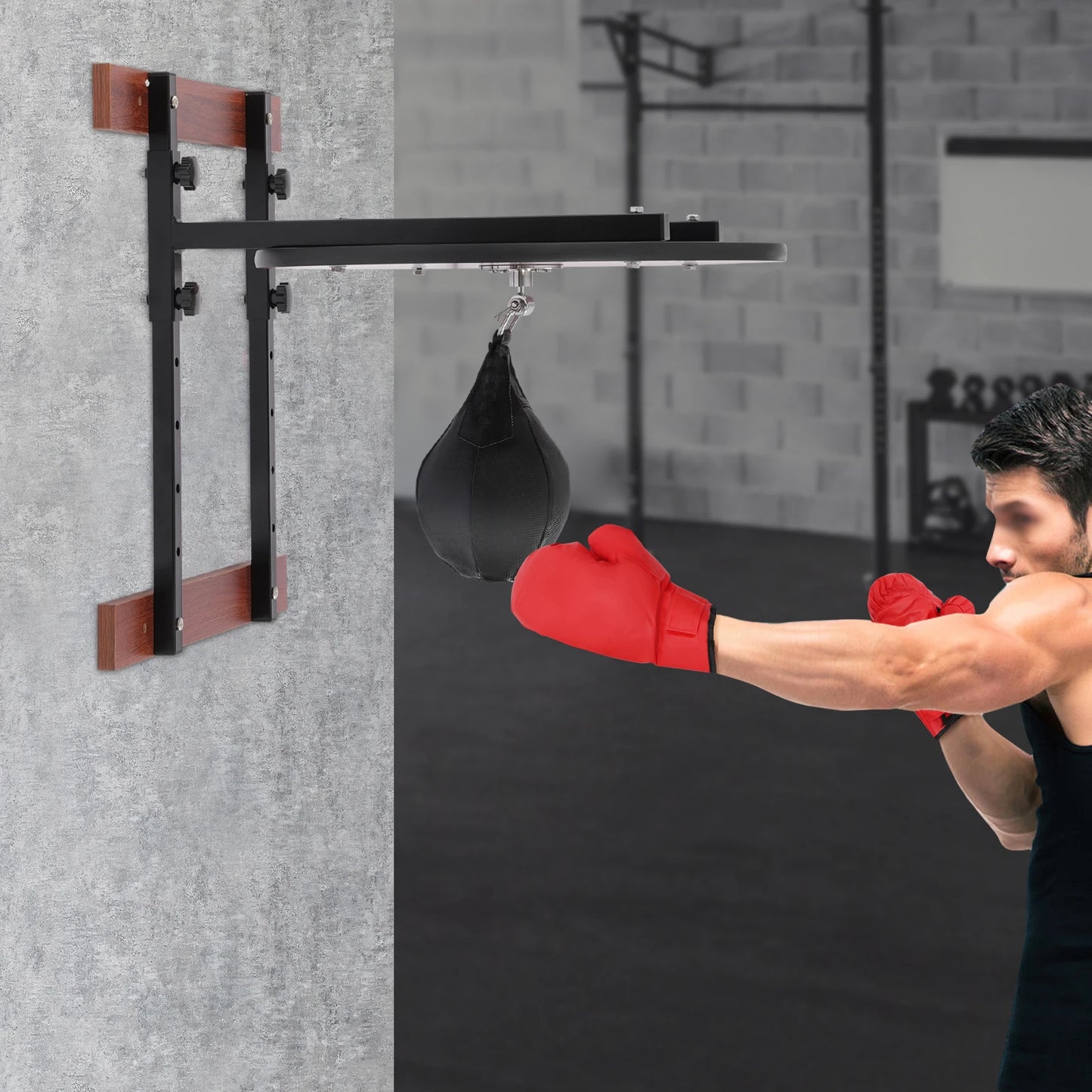 Wall-Mounted Adjustable Speed Bag Platform Kit Swivel Punching Fitness Training