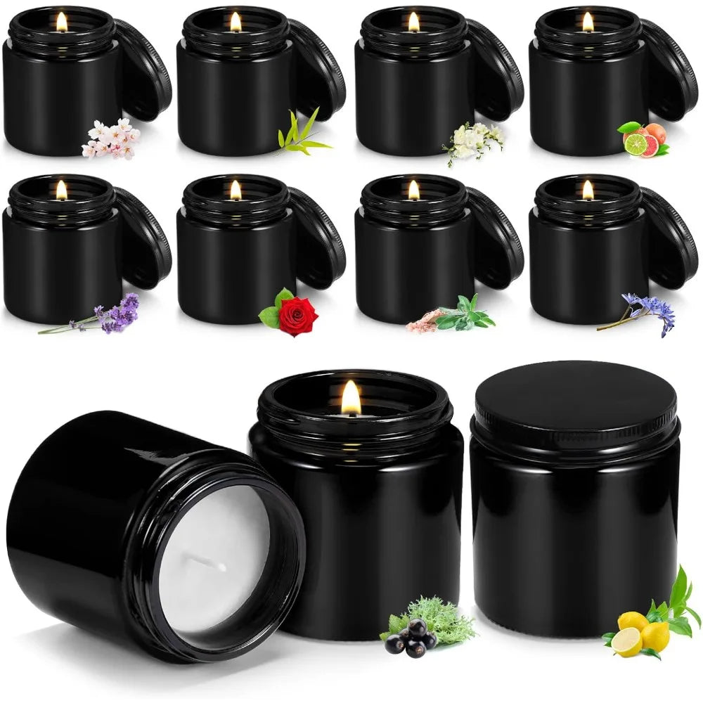 Mini Mason Jar Candles 50 Pack Ten Fragrances Scented Aromatherapy Gifts