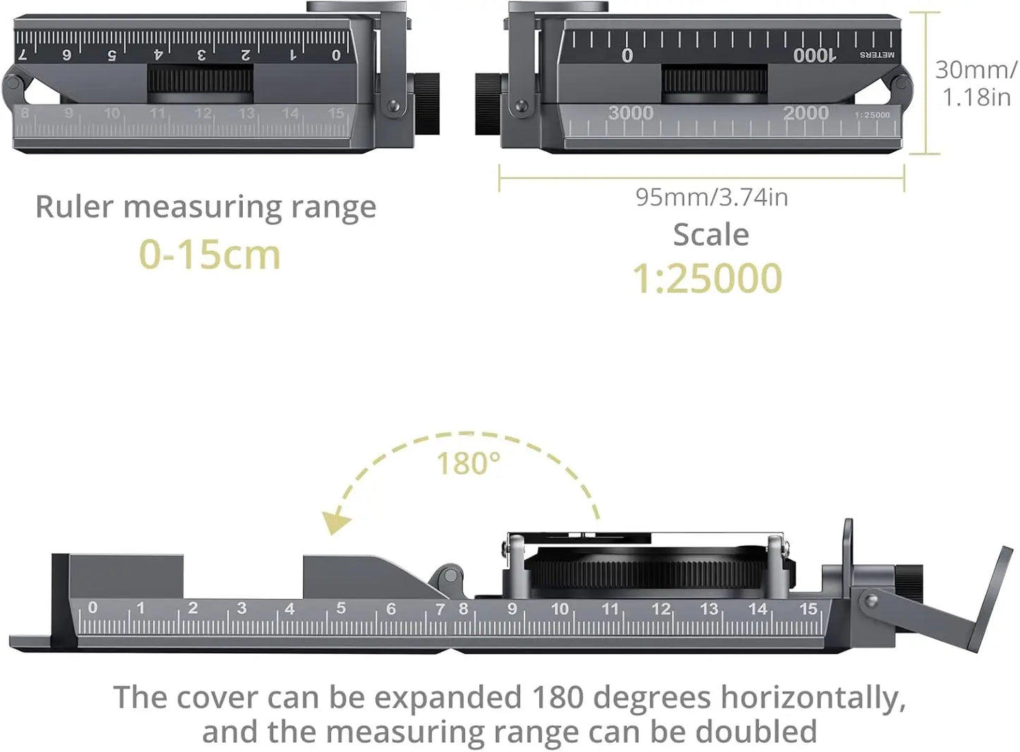 Anbte Waterproof Metal Compass With Clinometer For Hiking