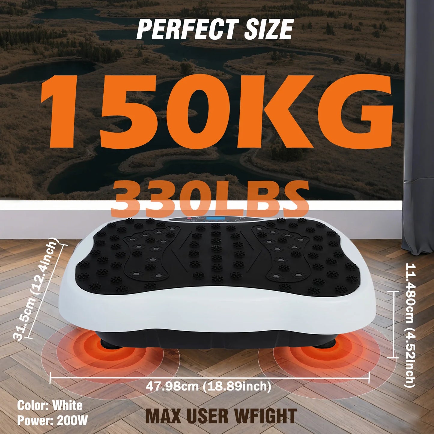 Full Body Vibration Plate Exercise Machine For Home Gym Weight Loss With Bands