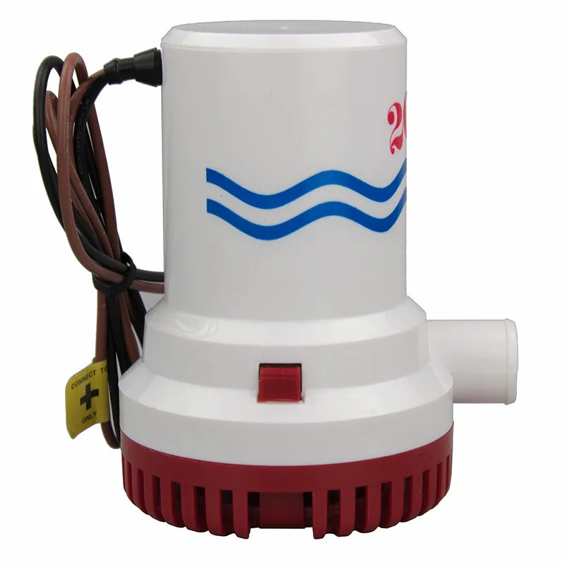 Non Automatic 2000 GPH Submersible Bilge Pump 12V Heavy Duty for Boats