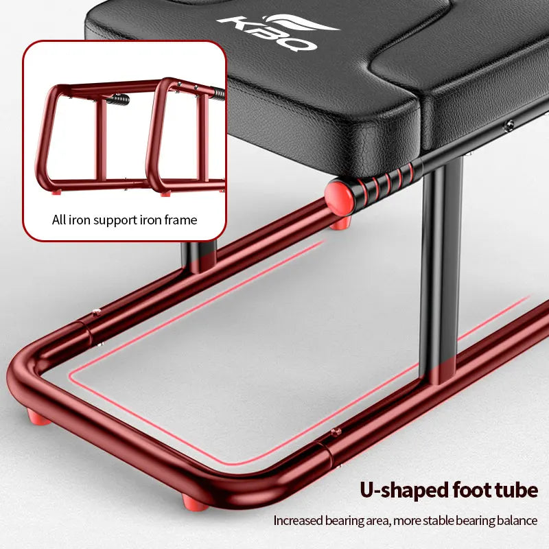 Home Inverted Stool With Double Armrest Yoga Headrest Bench For Balance Training