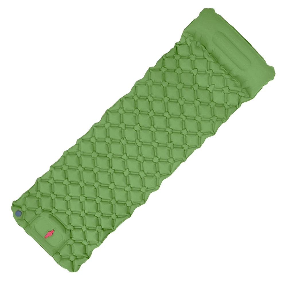 Ultralight Air Mattress Built-in Foot Press Pump Outdoor Camping Inflatable Mattress Travel Bed Air Mattress for Hiking Outdoor