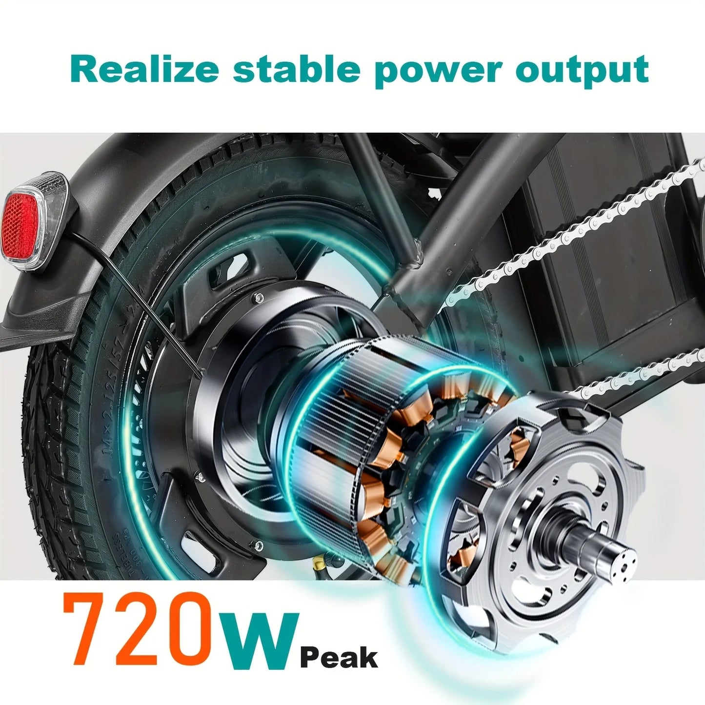 Foldable Electric Bike 500W For Adults Removable Battery