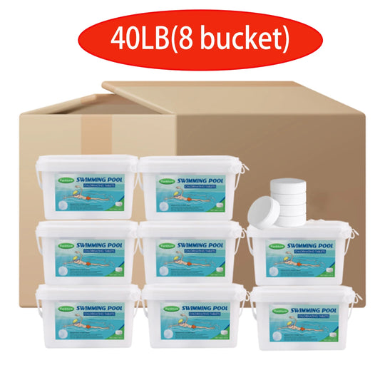 3 Inch 40 Pound Stabilized Chlorine Tablets for Pools Spas and Hot Tubs